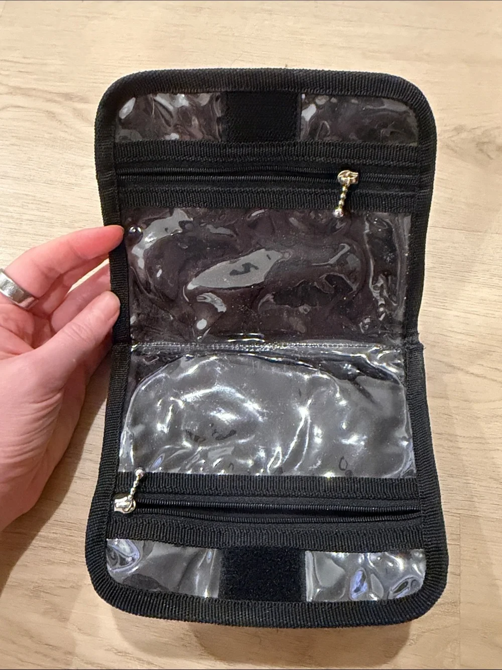 kate spade black toiletry pouch